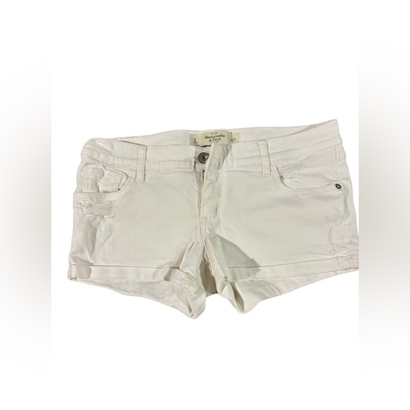 Abercrombie & Fitch White Denim Shorts Women's Size 4 - Picture 1 of 4